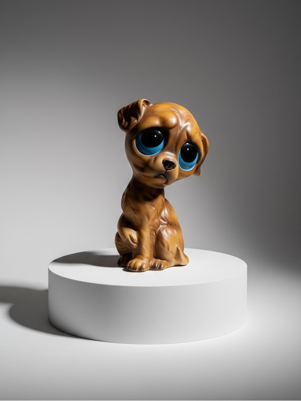 Vintage Mid-Century Modern "Big Eye" Puppy Figurine